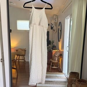 Anthropologie White Maxi Dress